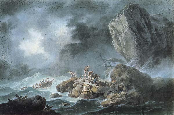 Seascape with a Shipwreck, Jean Pillement